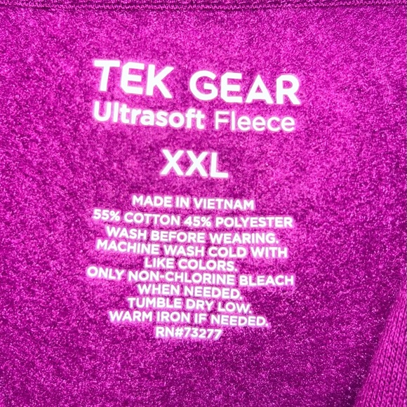 Tek Gear XXL Berry Ultrasoft Fleece Hoodie NWT - Picture 6 of 6